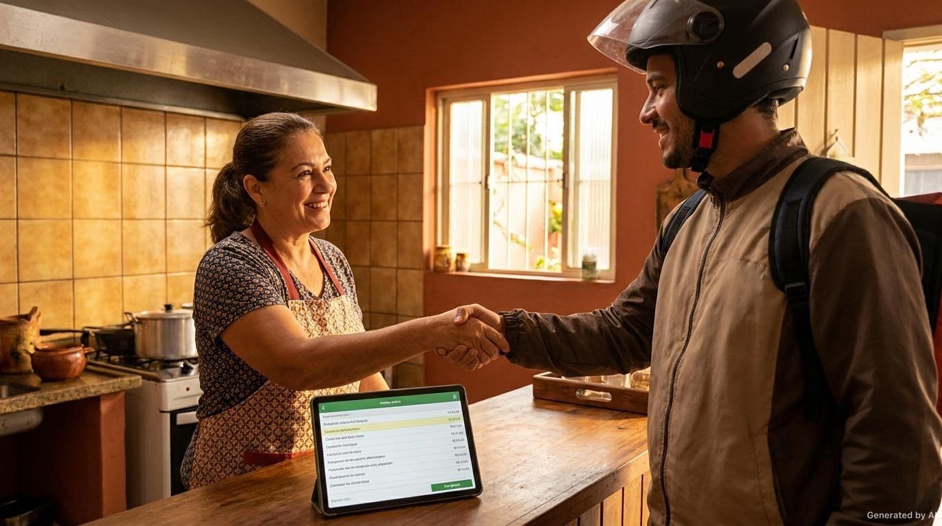 Lojista parceiro e entregador da Avexado Delivery